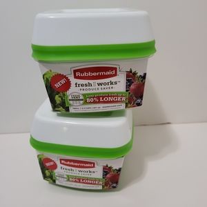 Rubbermaid Fresh Works Produce Saver Containers with Fresh Vent Technology 2.5c